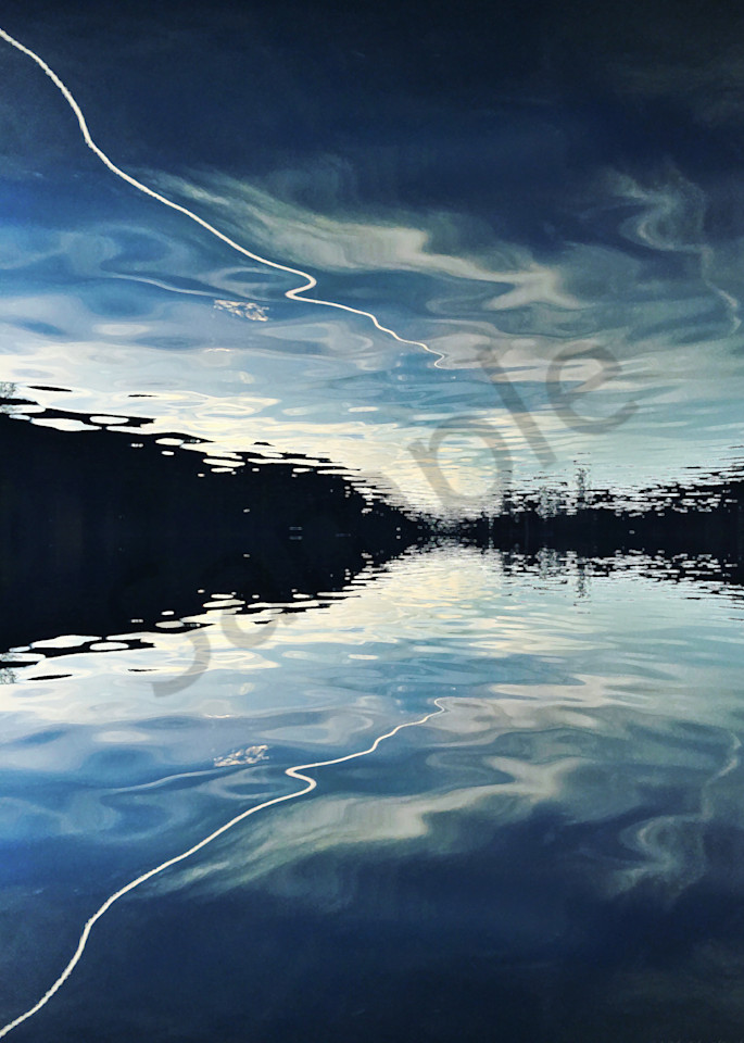 Jet Stream Reflection - digital painting photograph