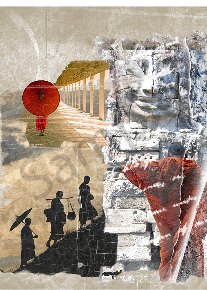 "Asian Collage  2" Art | Digital Arts Studio / Fine Art Marketplace
