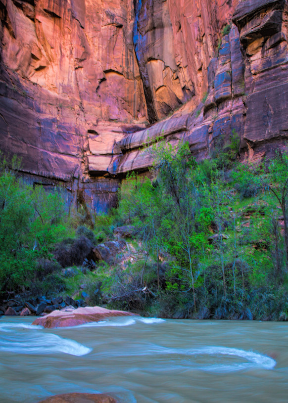Virgin River and Rock Wall|Zion National Park|Landscape Photography by Todd Breitling