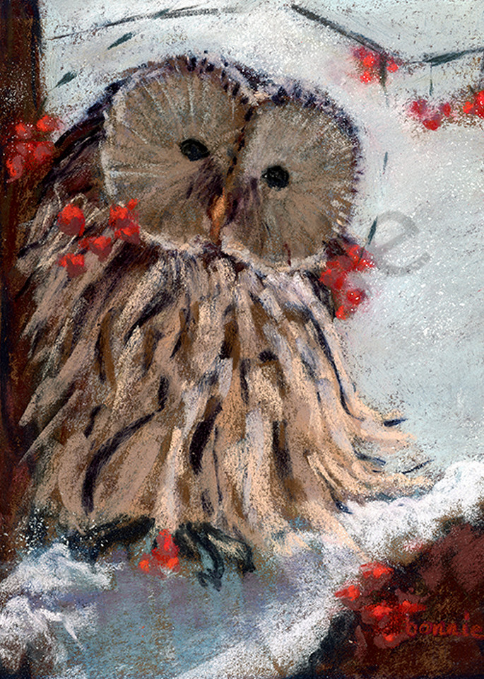 Snowy Day Owl Art | Digital Arts Studio / Fine Art Marketplace