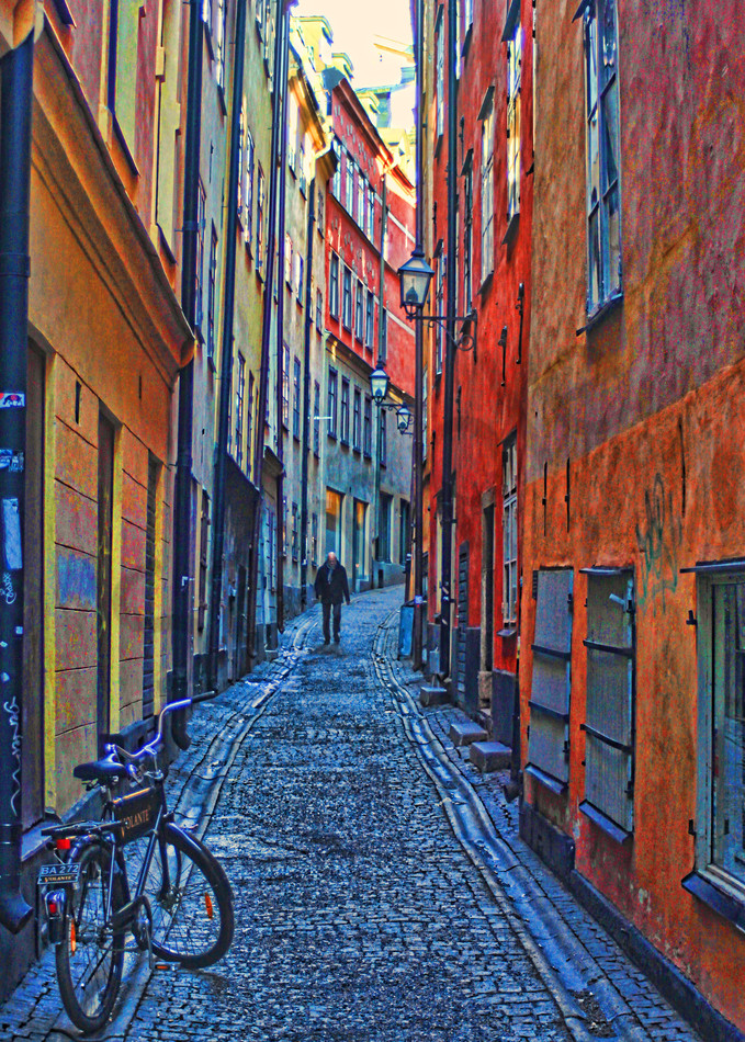 Bike and Walker|Stockholm, Sweden|Fine Art Photography by Todd Breitling|Graffiti and Street Photography|Todd Breitling Art