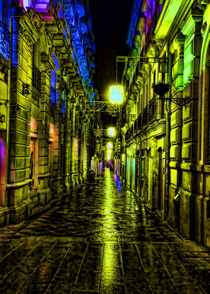 Granada Street At Night|Fine Art Photography by Todd Breitling|Graffiti and Street Photography|Todd Breitling Art