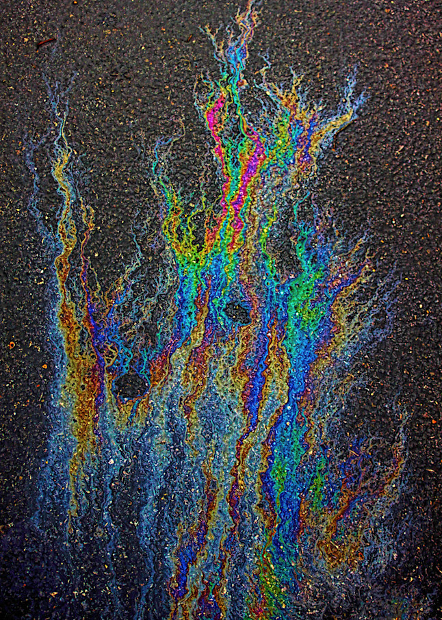 Oil On Pavement:Spark In The Night|Fine Art Photography by Todd Breitling|Oil On Pavement|Todd Breitling Art