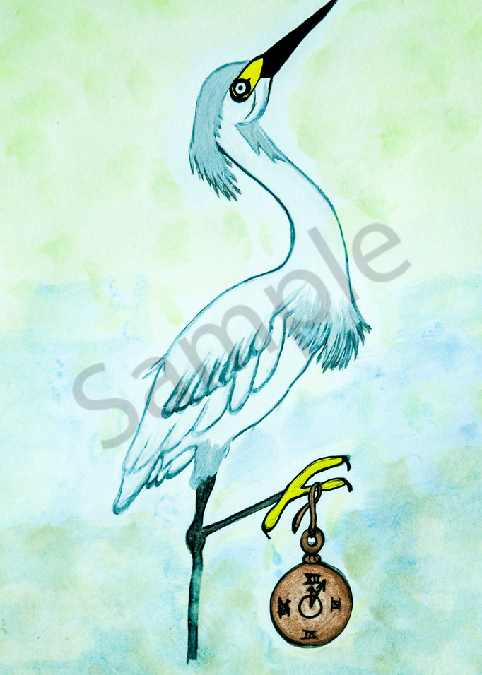 Crane With Clock Art | arteparalavida