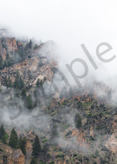 Foggy Mountains On Salmon River   Idaho  Wide Photography Art | Barb Gonzalez Photography