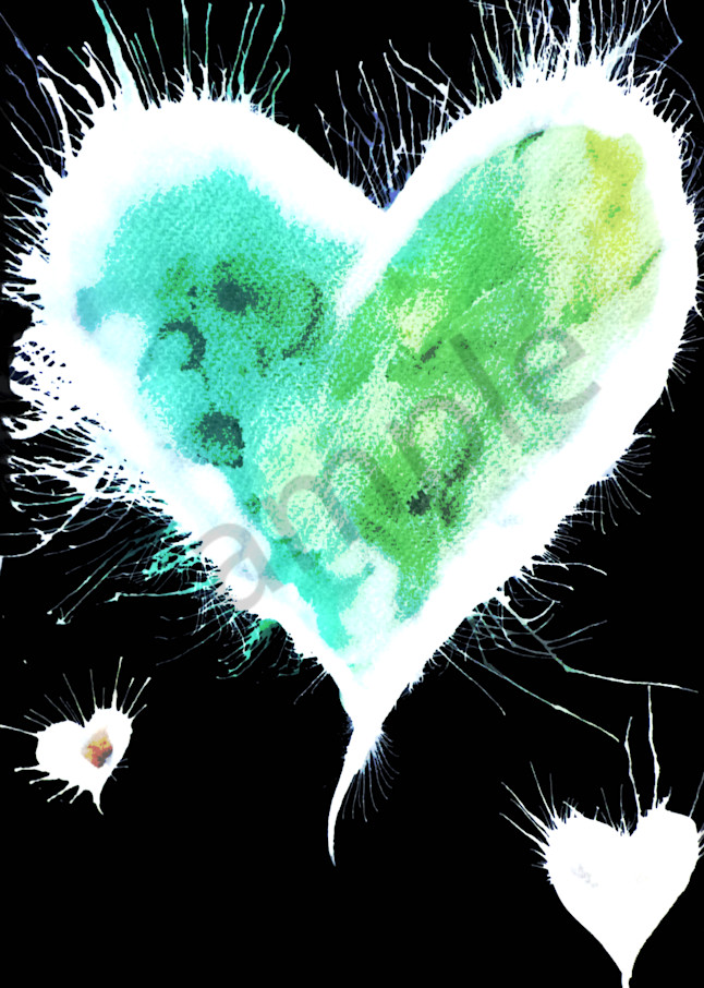 Artwork of green heart 