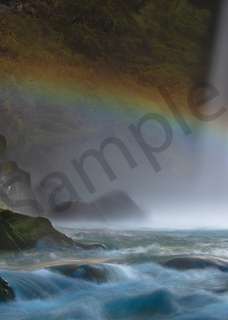 Unique photo for sale of Rainbow over Mackenzie River-Sahalie Falls by Barb Gonzalez Photography