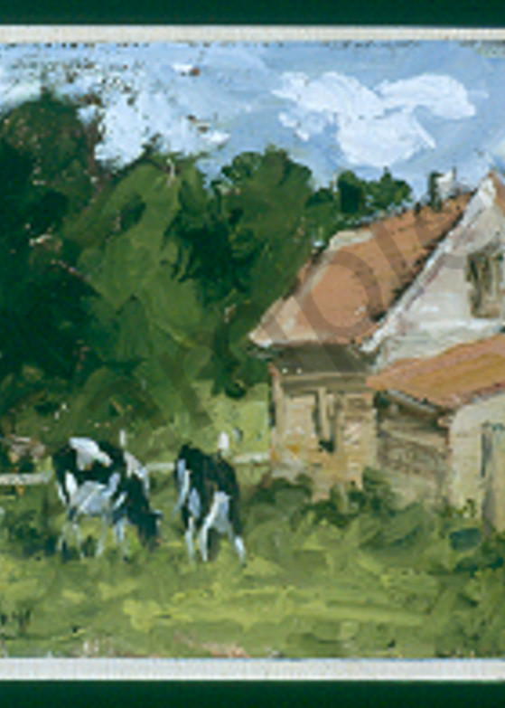 Cows In The Yard Art | Mary Roberson