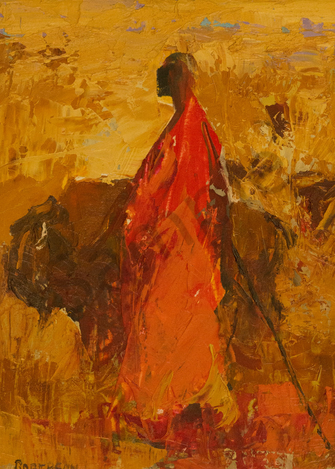This Is Either A Maasai Man In Yellowstone Or A Bison In Kenya Art | Mary Roberson