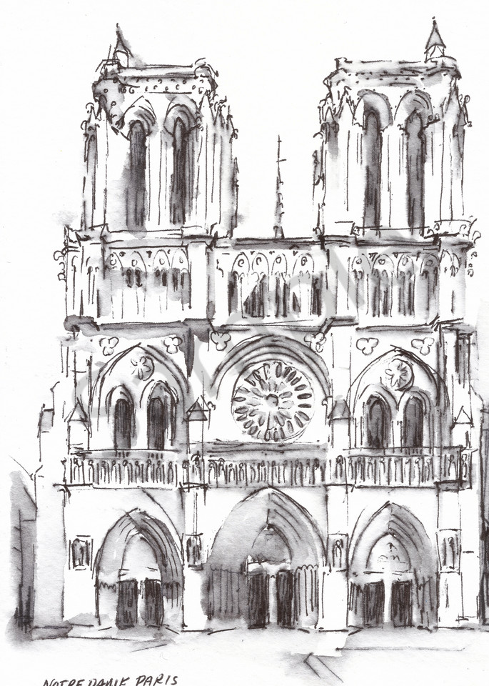 Notre Dame Cathedral Print