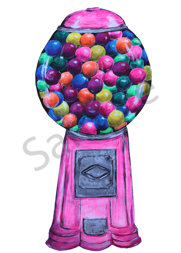 Bubble Gum Machine Art | Art By Dana