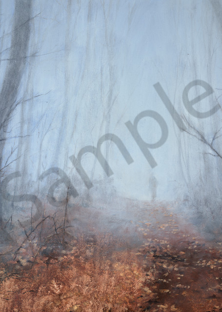"Faith" Oil Painting of Hiking thru Forest Fog, Prints