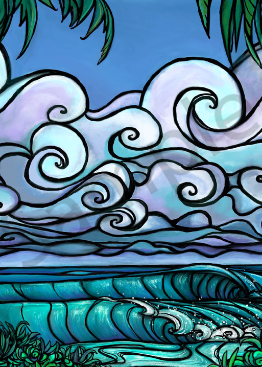 Stormy Waves Art | Swim Whimsey