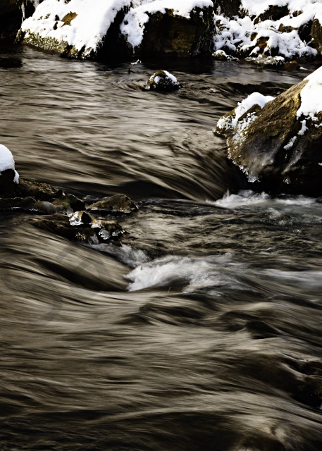 Flowing Water In Winter Art | LHR Images