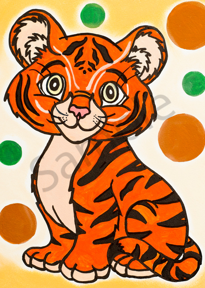 Tiger Cub 5x7 Art | arteparalavida