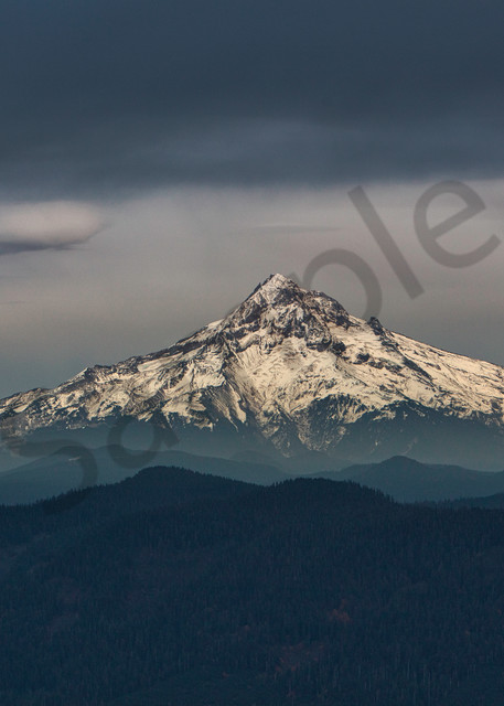 A view of Mount Hood from another mountaintop in Oregon