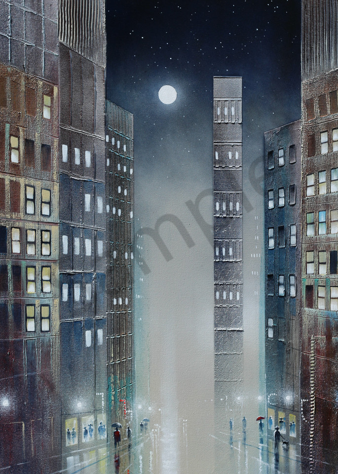 City Moon  Art | John Blowers Art