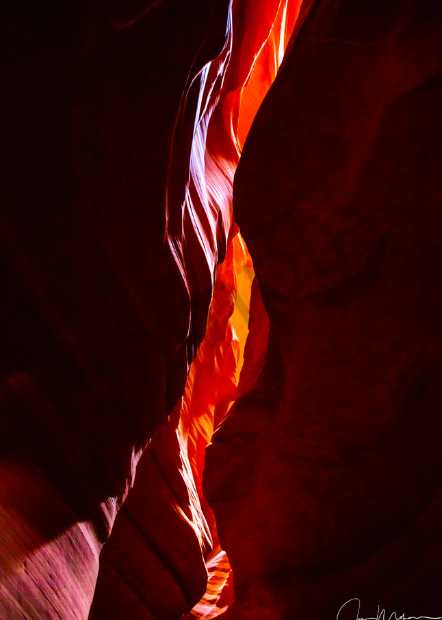 Inside Antelope Canyon, Arizona photographing the beautiful colors