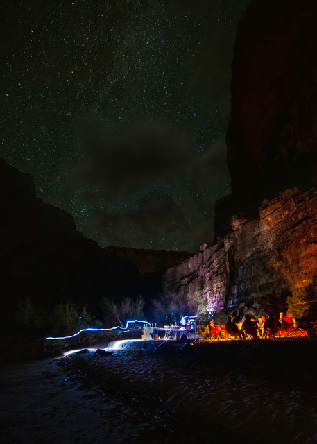 Camping at the bottom of the Grand Canyon on the Colorado River
