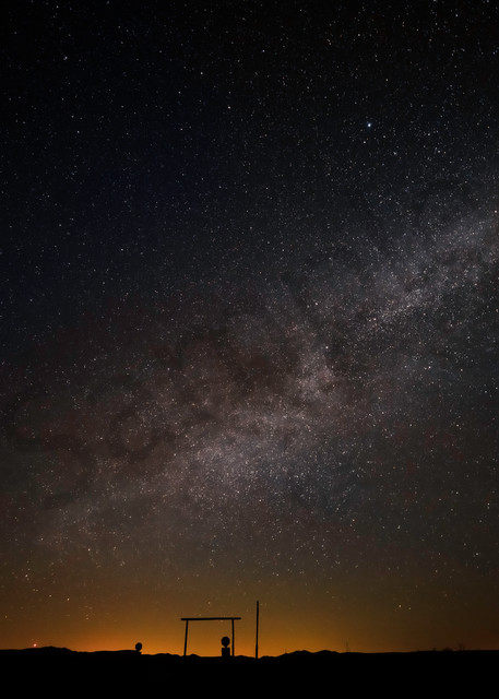 West Texas at night under the Milky Way