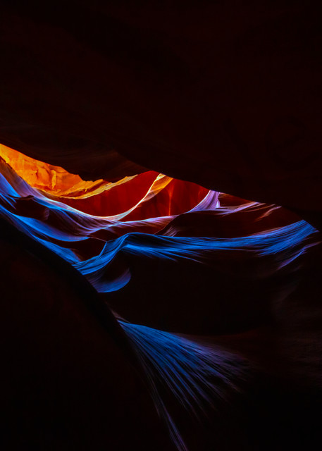 Underground at Antelope Canyon, Arizona, with great colors