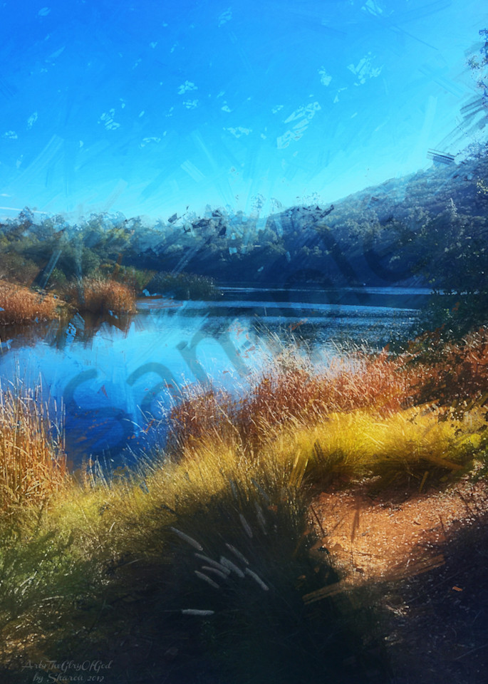 "Dixon Lake Winter Scene" - digital painting photograph