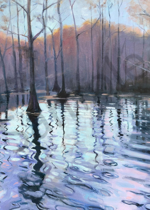 Cypress Lake (From The Open Spaces Series) Art | Adam Benet Shaw Studios