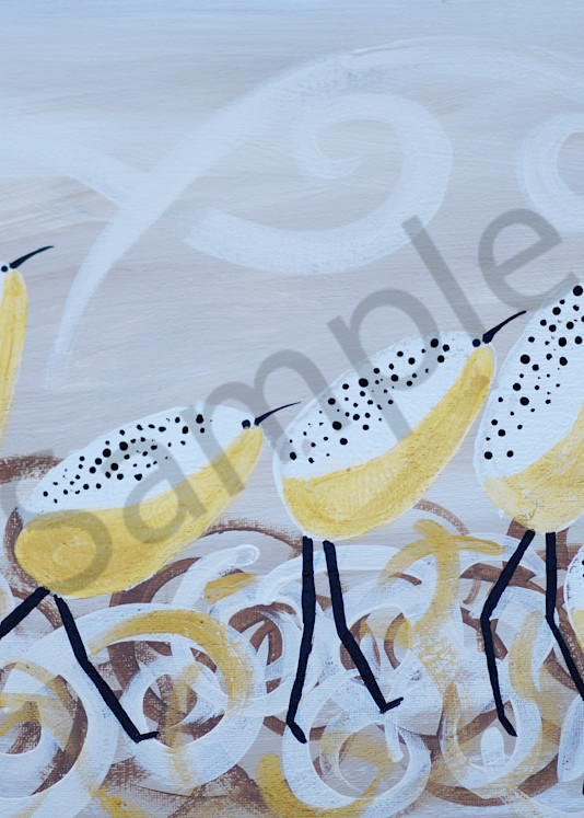 Golden Birds A Running  Art | Cathy Bader Mills Fine Arts