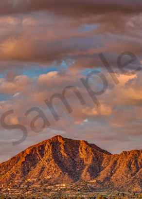 Phoenix Camelback Mountain Panorama at sunset