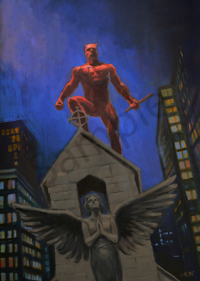 Daredevil On A Church Art | Adam Benet Shaw Studios