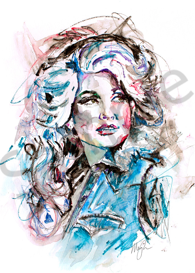 Dolly Parton portrait by artist Megh Knappenberger 