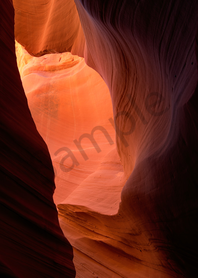 Rocky sculpture in sandstone slot canyon