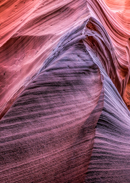 Waves of sandstone in slot canyon