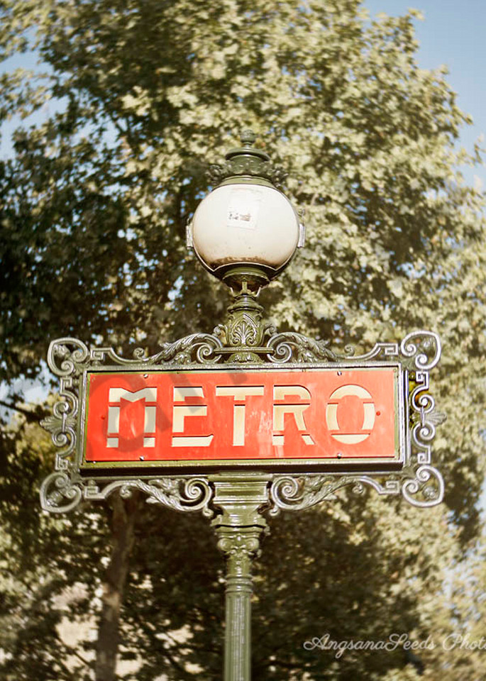 Paris Metro Sign 1  Art | AngsanaSeeds Photography