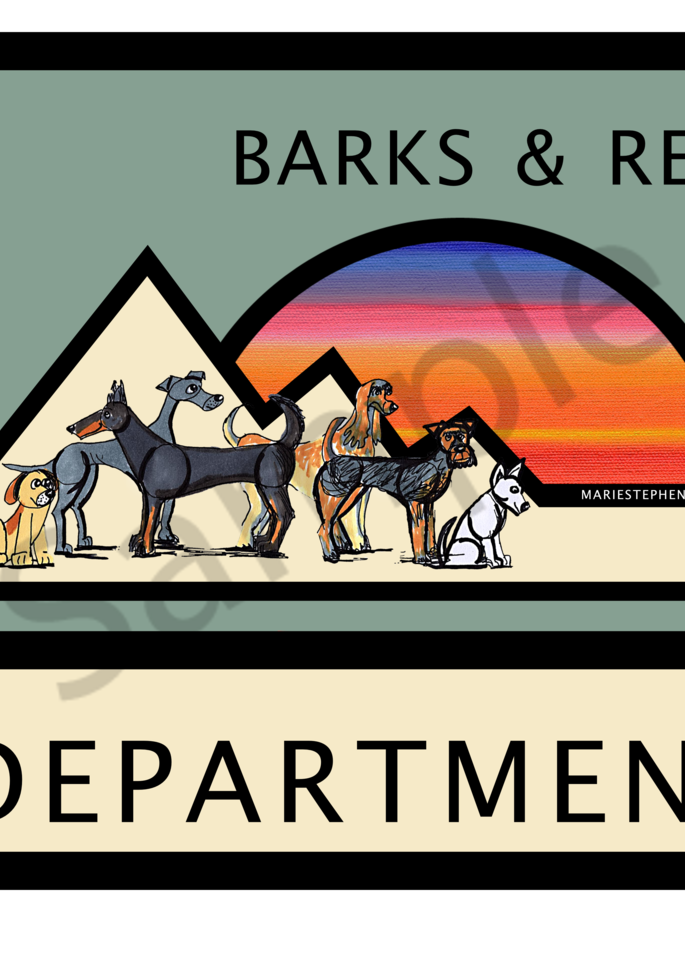 Welcome to Barks and Recreation by Marie Stephens Art