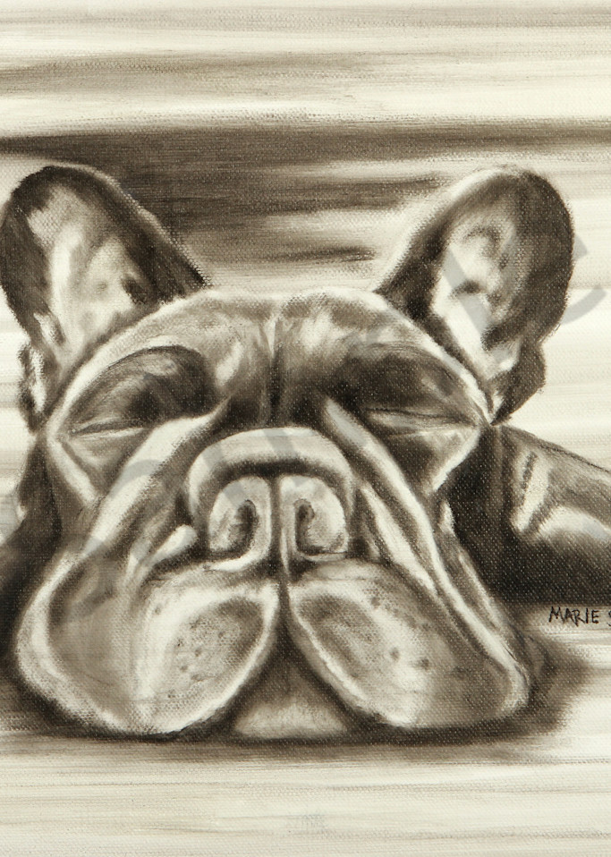 French Bulldog Wall Art Print Decor by Marie Stephens Art