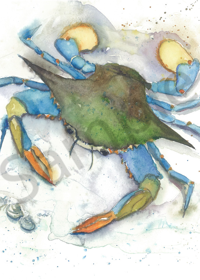 Blue Crab I Art | Jackie Braden  Fine Art