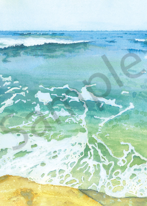 "Foamy Water" ~ Watercolor Reproduction 