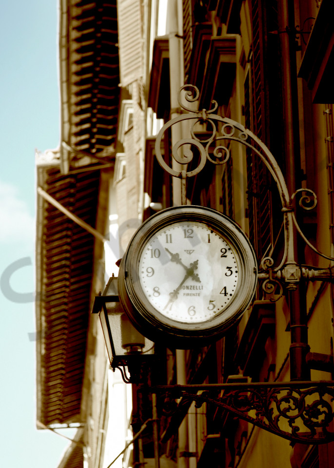 Shop for Florence, Italy Photographic Art | Clock detail