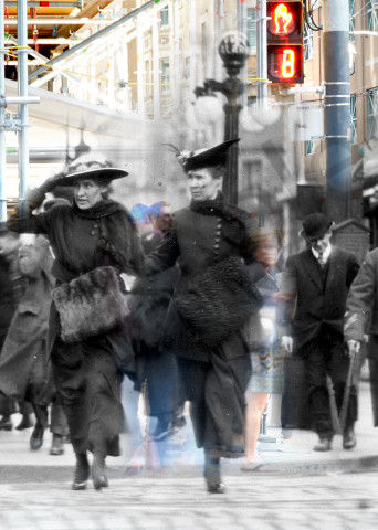 Past Present - Crossing Yonge at King Sts in Style