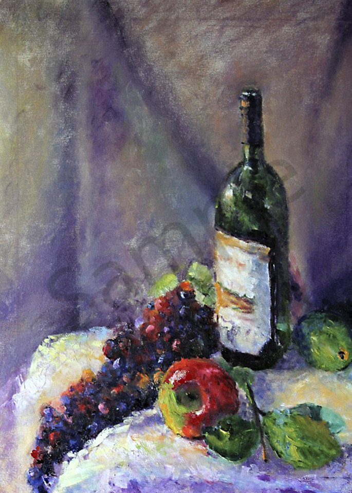 Wine, Apple, Lime, And Grapes  Art | Al Marcenkus Art, LLC