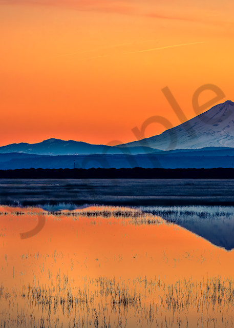 Orange Klamath Sunset Photography Art | Barb Gonzalez Photography