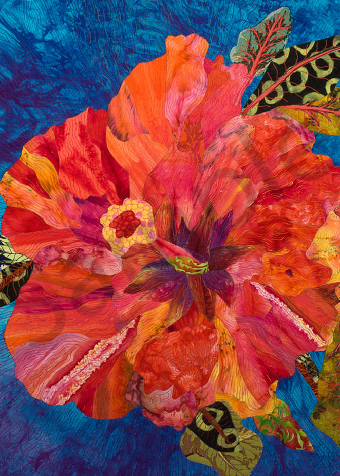 Tropical Flower Art | Barbara Olson Fiberarts