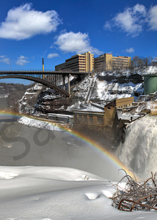 Lower Falls of the Genesee River in Winter