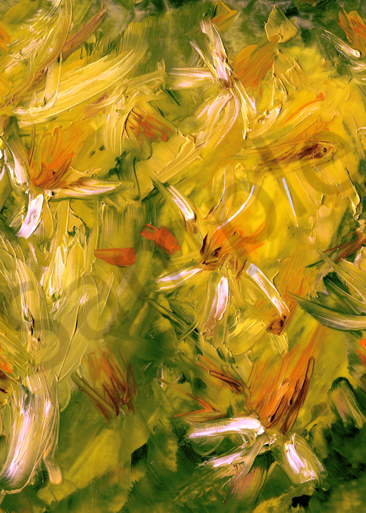 Daffodil Study With Palette Knife En Plein Air   Art | Marie Stephens Art