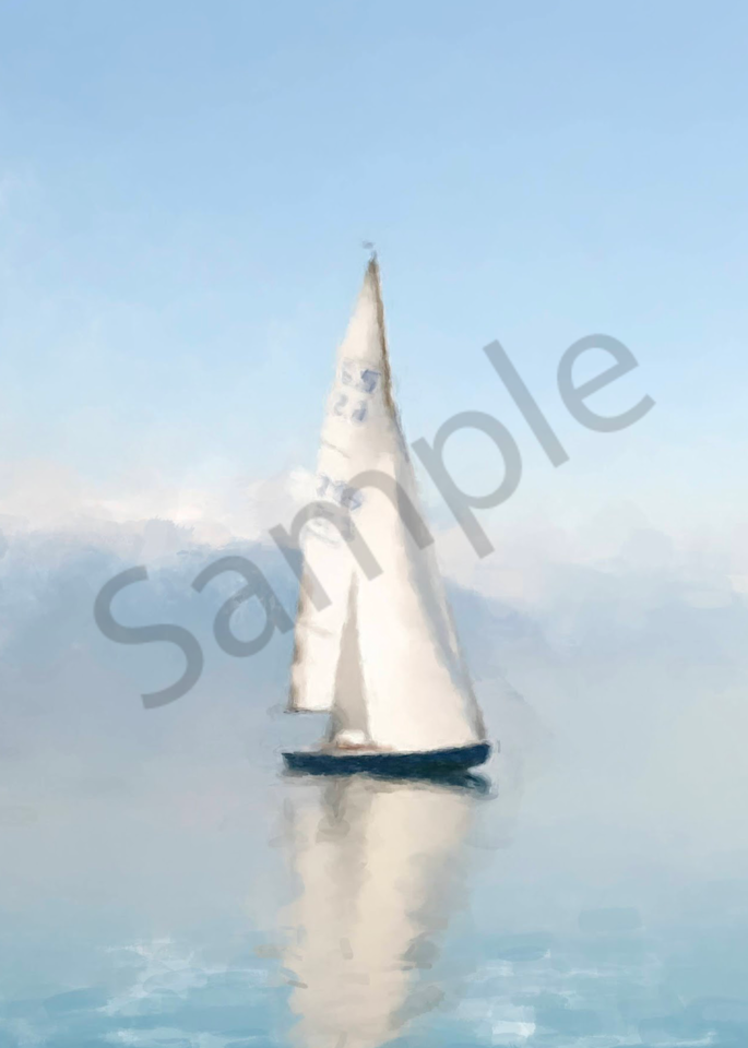Sailboat On Bluewater Art | Windhorse