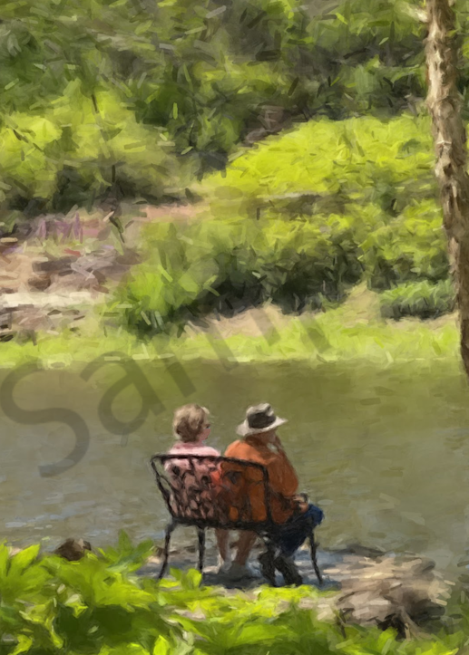 Time Together Matters   Couple On A Bench Art | Windhorse