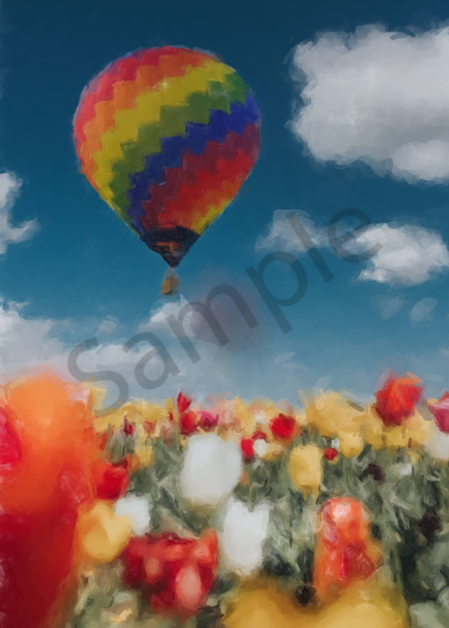 Tulips And Hot Air Balloon Art | Windhorse