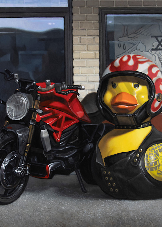 "Biker Chick" print by Kevin Grass
