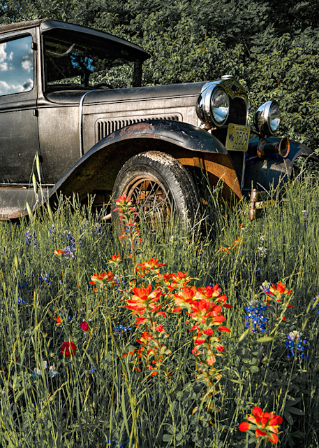Ford Model A In Wildflowers Photography Art | johnkennington